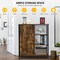 Costway Storage Cabinet Multipurpose Freestanding Cupboard w/3 Open Shelf & Door